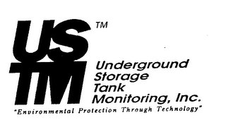 USTM UNDERGROUND STORAGE TANK MONITORING, INC. "ENVIRONMENTAL PROTECTION THROUGH TECHNOLOGY" logo