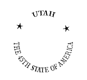 UTAH THE 45TH STATE OF AMERICA logo