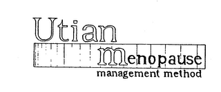 UTIAN MENOPAUSE MANAGEMENT METHOD