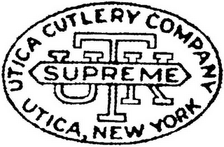 UTK SUPREME UTICA CUTLERY COMPANY UTICA, NEW YORK logo