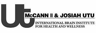 UTU MCCANN II & JOSIAH UTU INTERNATIONAL BRAIN INSTITUTE FOR HEALTH AND WELLNESS logo
