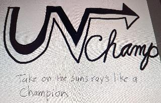 UV CHAMP TAKE ON THE SUNS RAY'S LIKE A CHAMPION logo