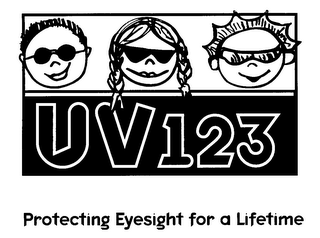 UV123 PROTECTING EYESIGHT FOR A LIFETIME logo