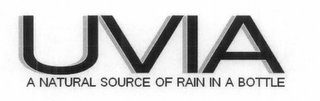 UVIA A NATURAL SOURCE OF RAIN IN A BOTTLE. logo