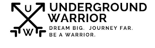 UW UNDERGROUND WARRIOR DREAM BIG. JOURNEY FAR. BE A WARRIOR. logo