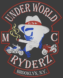 UW UNDERWORLD RYDERZ  MC BROOKLYN, N.Y. logo