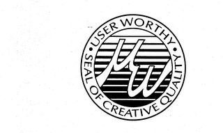 UW USER WORTHY SEAL OF CREATIVE QUALITY logo
