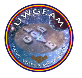 UWGEAM LOVE GOD LOVE, UNITY & ACCEPTANCE logo