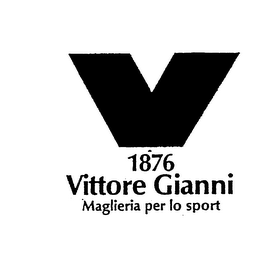 V 1876 VITTORE GIANNI MAGLIERIA PER LO SPORT logo