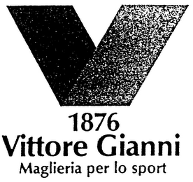 V 1876 VITTORE GIANNI MAGLIERIA PER LO SPORT logo