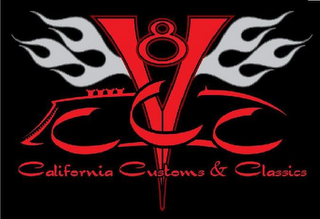 V 8 C C C CALIFORNIA CUSTOMS & CLASSICS logo