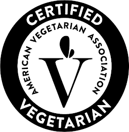 V AMERICAN VEGETARIAN ASSOCIATION CERTIFIED VEGETARIAN