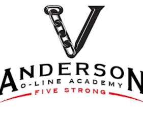 V ANDERSON O - LINE ACADEMY FIVE STRONG logo