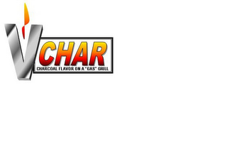 V CHAR CHARCOAL FLAVOR ON A "GAS" GRILL logo