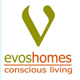 V EVOSHOMES CONSCIOUS LIVING logo