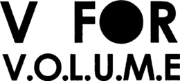 V FOR V.O.L.U.M.E logo