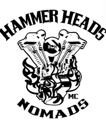 V HAMMER HEADS NOMADS MC HOH logo