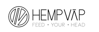 V HEMPVAP FEED · YOUR · HEAD logo