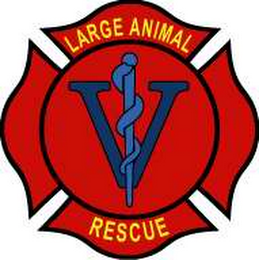 V LARGE ANIMAL RESCUE logo