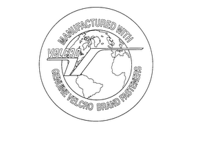 V MANUFACTRED WITH GENUINE VELCRO BRAND FASTENERS logo