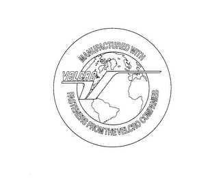 V MANUFACTURED WITH FASTENERS FROM THE VELCRO COMPANIES logo