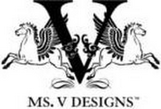 V MS. V DESIGNS logo