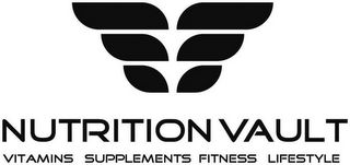 V NUTRITION VAULT VITAMINS SUPPLEMENTS FITNESS LIFESTYLE logo