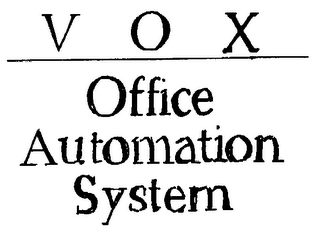 V O X OFFICE AUTOMATION SYSTEM logo