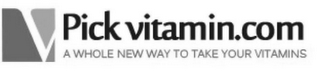 V PICK VITAMIN.COM A WHOLE NEW WAY TO TAKE YOUR VITAMINS logo