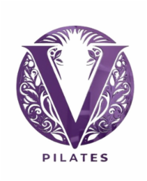 V PILATES logo