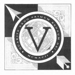 V QUARITE ERGO PRIMUM REGNUM DEI logo