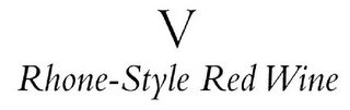 V RHONE-STYLE RED WINE logo
