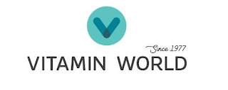 V SINCE 1977 VITAMIN WORLD logo