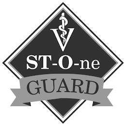 V ST-O-NE GUARD logo