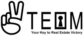 V TEAM YOUR KEY TO REAL ESTATE VICTORY logo