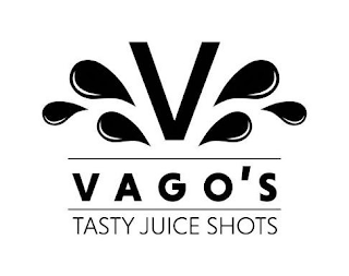 V VAGO'S TASTY JUICE SHOTS logo