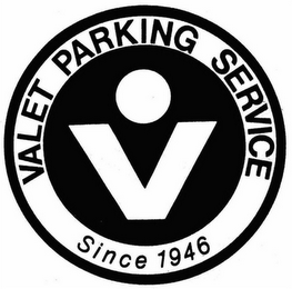 V VALET PARKING SERVICE SINCE 1946 logo
