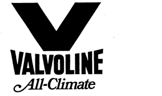 V VALVOLINE ALL-CLIMATE logo