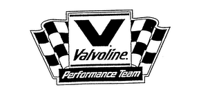 V. VALVOLINE. PERFORMANCE TEAM logo