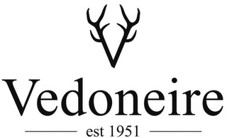 V VEDONEIRE EST 1951 logo