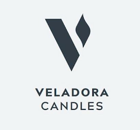 V VELADORA CANDLES logo