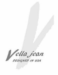 V VELLA JEAN DESIGNED IN USA logo