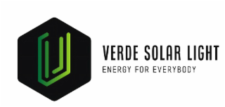 V VERDE SOLAR LIGHT ENERGY FOR EVERYBODY logo