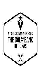 V VERITEX COMMUNITY BANK THE GOLF BANK OF TEXAS logo