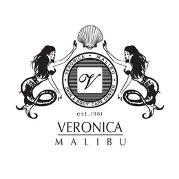 V VERONICA MALIBU SKIN & BODY CARE CENTER EST. 1981 VERONICA MALIBU logo