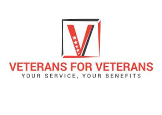 V VETERANS FOR VETERANS YOUR SERVICE, YOUR BENEFITS logo