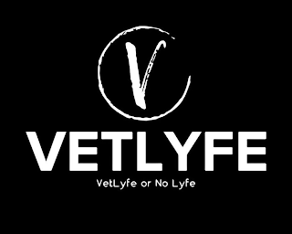 V VETLYFE VETLYFE OR NO LYFE logo