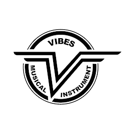 V VIBES MUSICAL INSTRUMENT logo