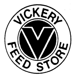 V VICKERY FEED STORE logo
