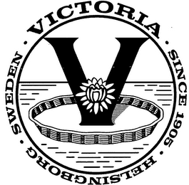 V · VICTORIA · SINCE 1905 · HELSINGBORG· SWEDEN logo